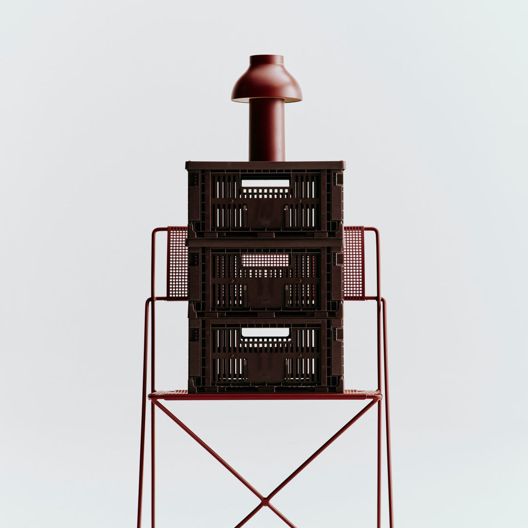 HAY Colour Storage Crate, Large, Bordeaux