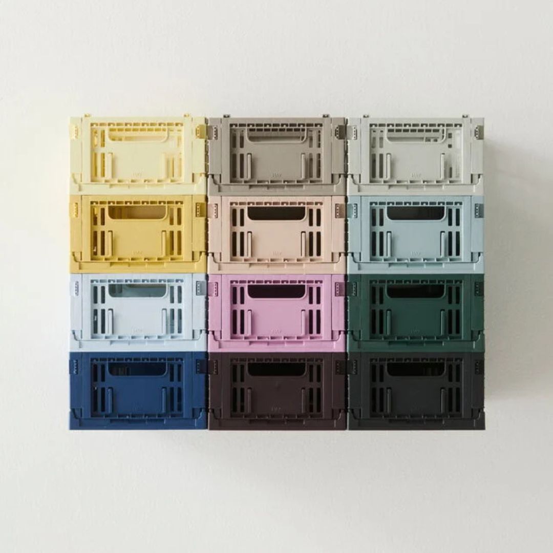 HAY Colour Storage Crate V2, Small, Dusty Rose