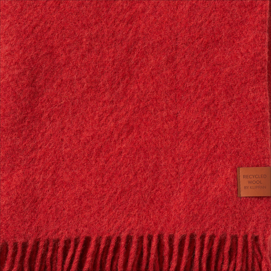 KLIPPAN Cottage Wool Blanket, Red