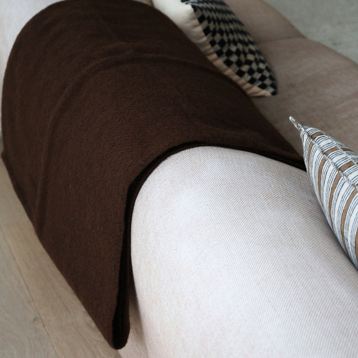 KLIPPAN Gotland Wool Throw Blanket, Walnut