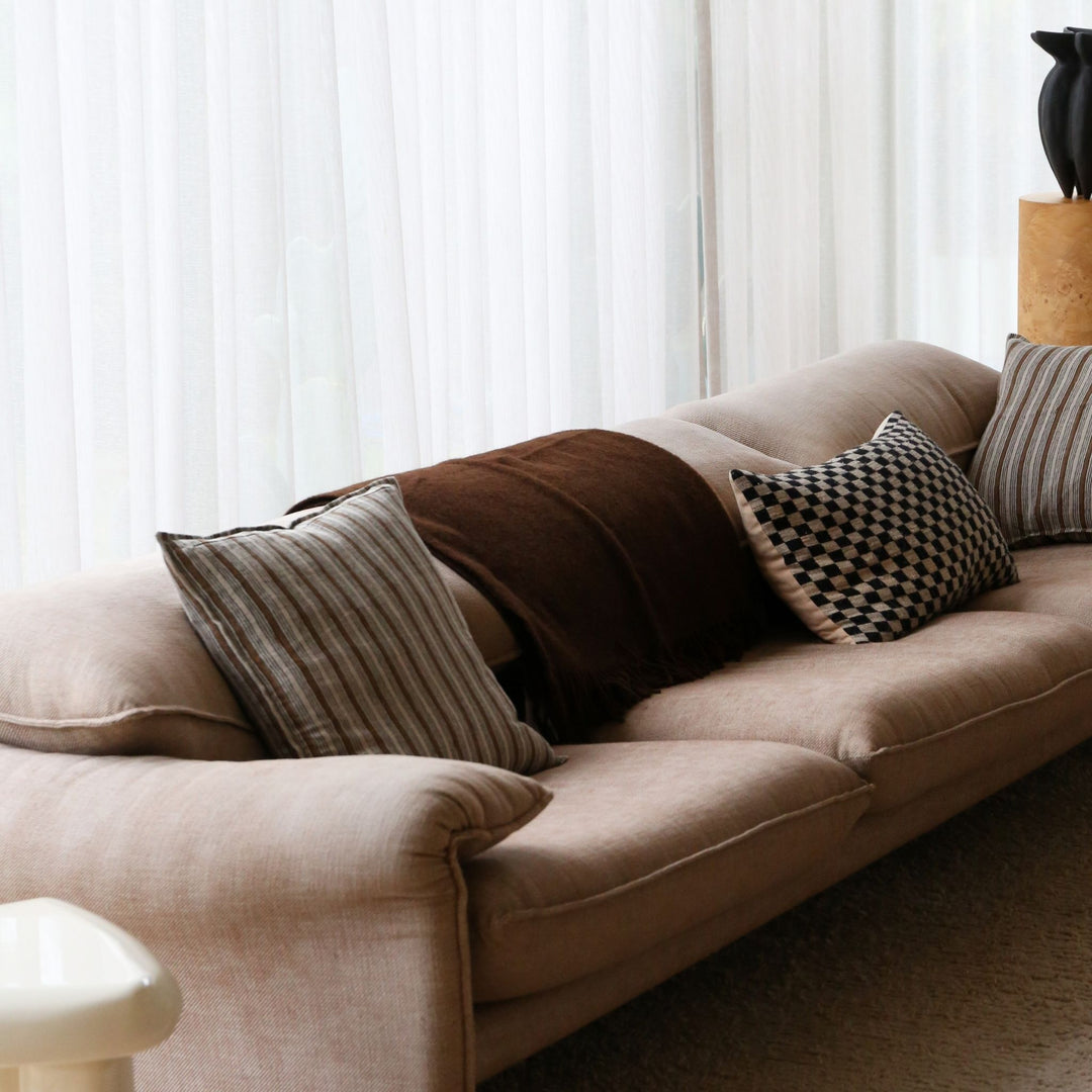 KLIPPAN Gotland Wool Throw Blanket, Walnut