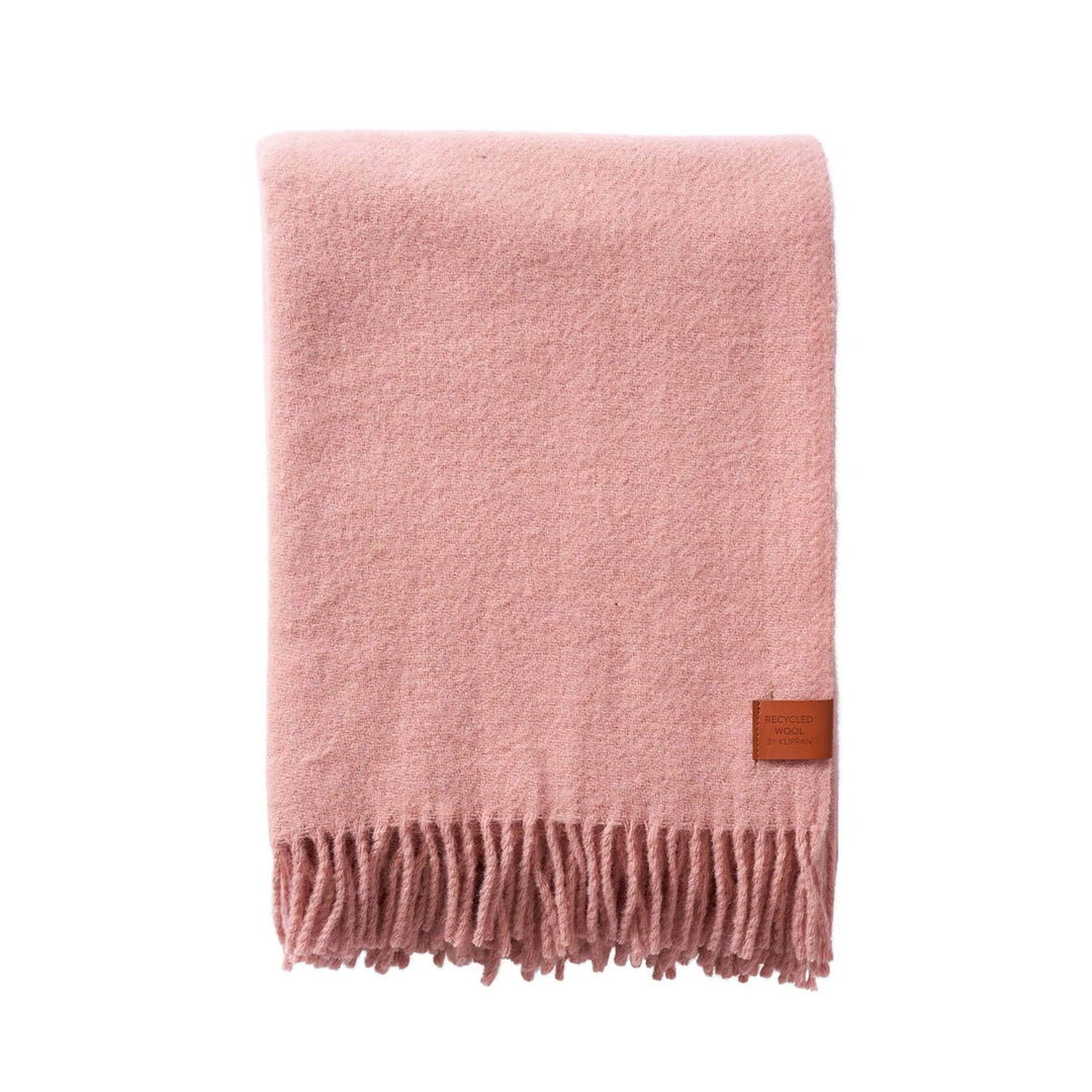 KLIPPAN True Wool Throw Blanket, Pink