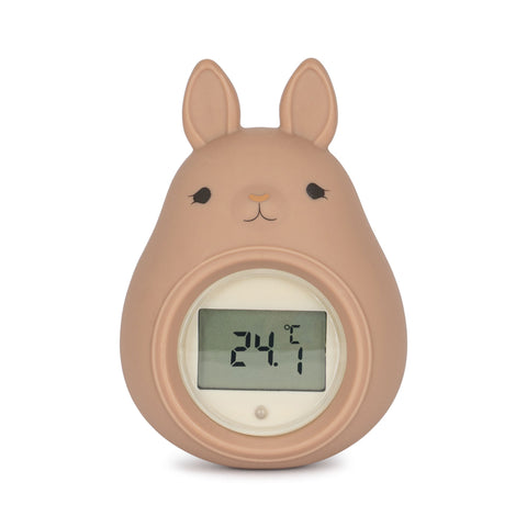 KONGES SLØJD Silicone Kids Bunny Bath Thermometer, Blush