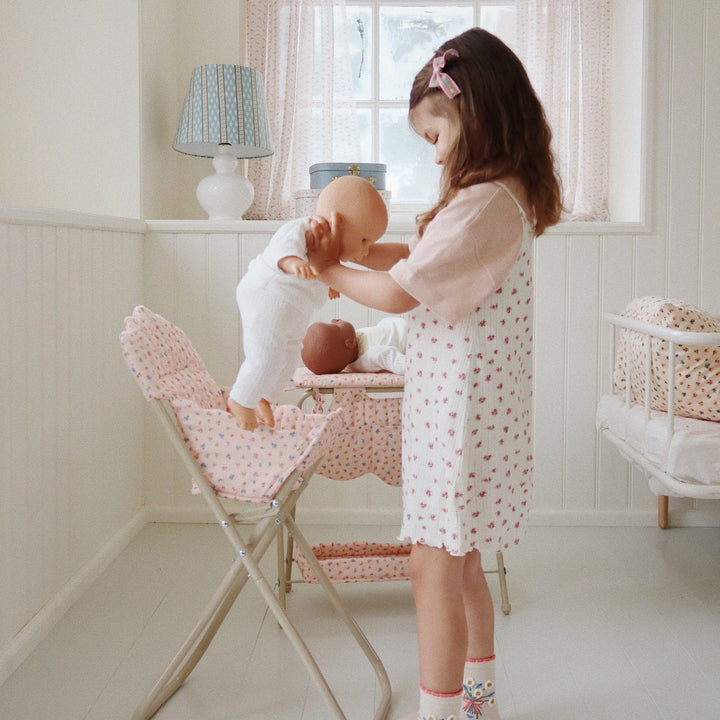 KONGES SLØJD Doll High Chair Toy Bloomie Blush