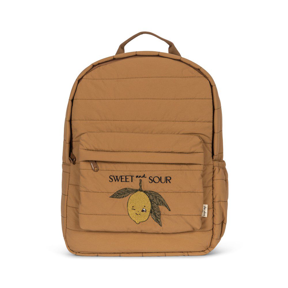 KONGES SLØJD Kids Juno Quilted Backpack, Midi, Tobacco Brown