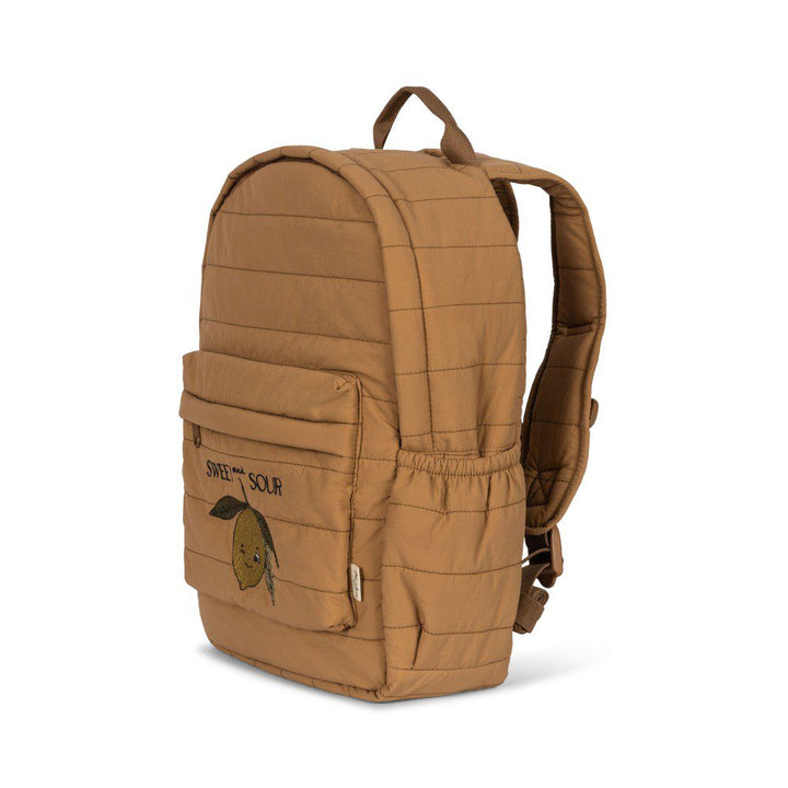 KONGES SLØJD Kids Juno Quilted Backpack, Midi, Tobacco Brown