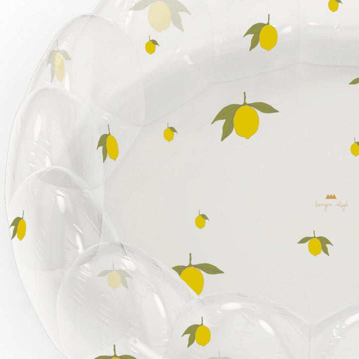 KONGES SLØJD Large Kids Shell Indoor/Outdoor Pool Toy Transparent, Lemon, D160 cm