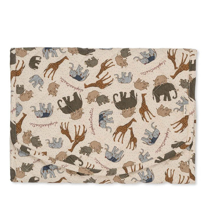 KONGES SLØJD Changing Pad/Mat Organic Cotton, Elephantastic