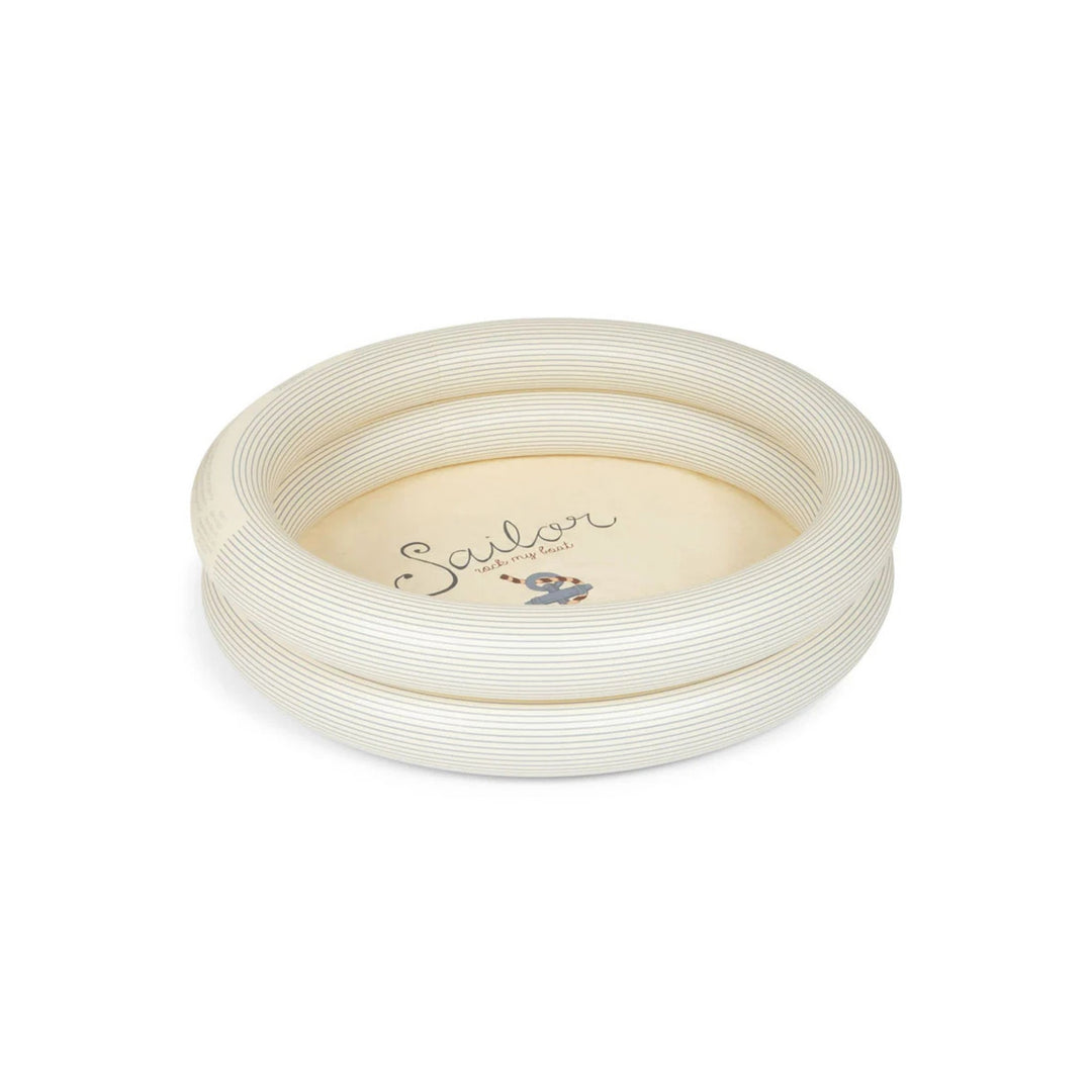 KONGES SLØJD Basic 2 Ring Pool Toy, White, Small, D90cm, Rock My Boat