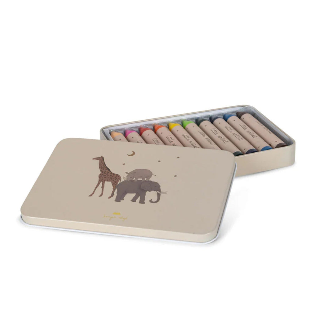 KONGES SLØJD Crayons Bees Wax, Safari (10 pcs)