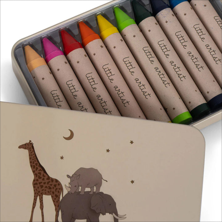 KONGES SLØJD Crayons Bees Wax, Safari (10 pcs)