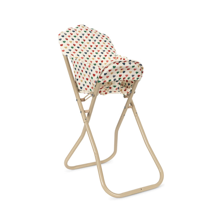 KONGES SLØJD Doll High Chair, Coeur Coloré