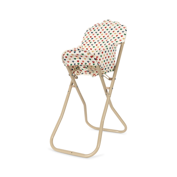 KONGES SLØJD Doll High Chair, Coeur Coloré