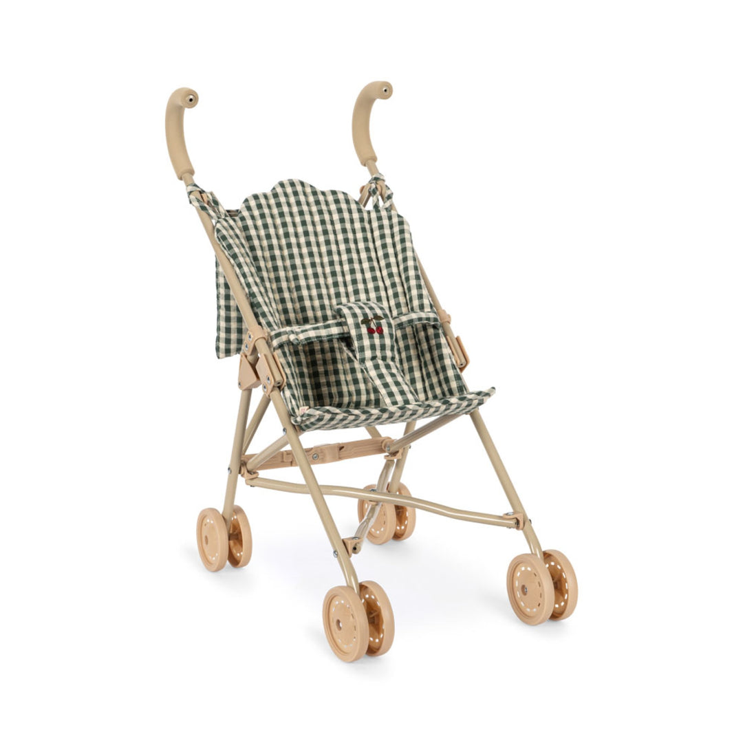 KONGES SLØJD Doll Stroller, Smoke Pine Check