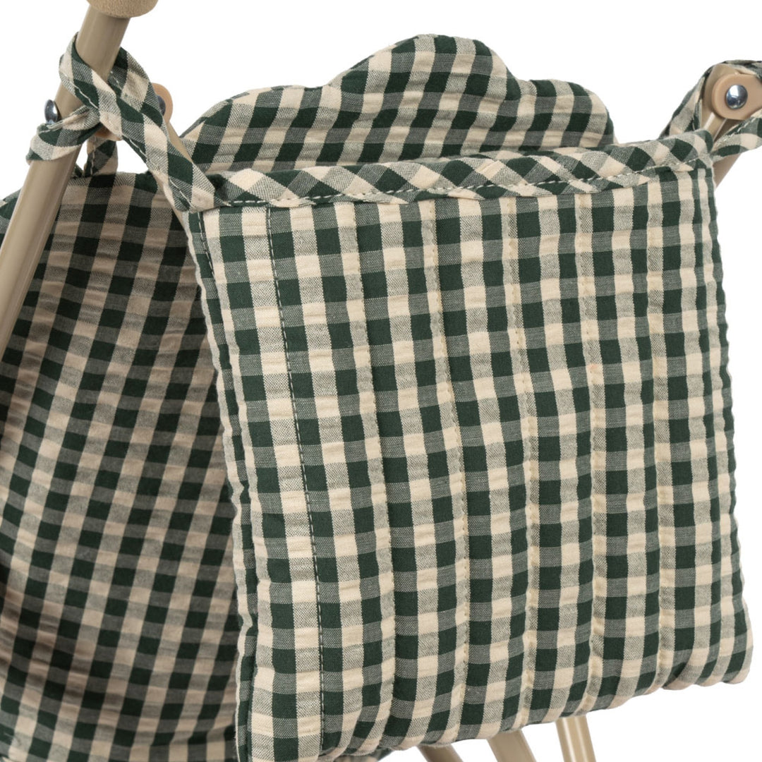 KONGES SLØJD Doll Stroller, Smoke Pine Check