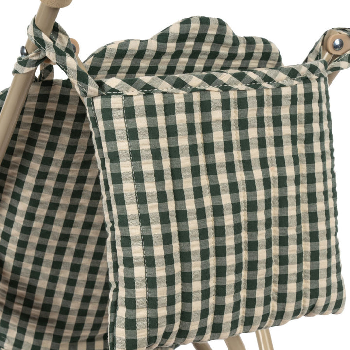 KONGES SLØJD Doll Stroller, Smoke Pine Check