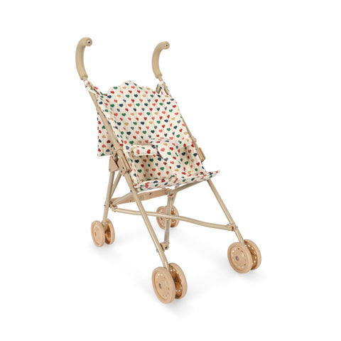 KONGES SLØJD Doll Stroller, Coeur Coloré