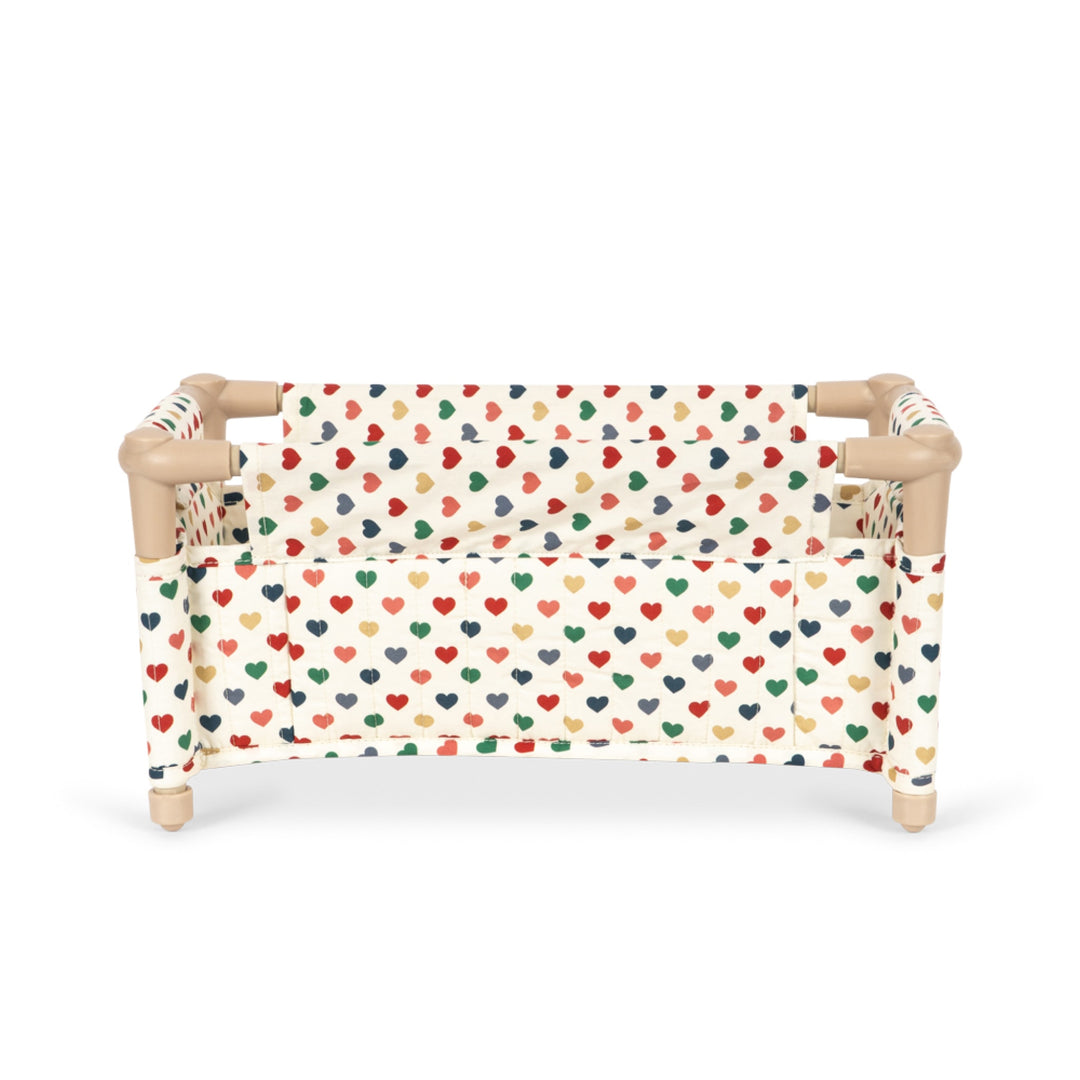 KONGES SLØJD Doll Travel Bed, Coeur Coloré
