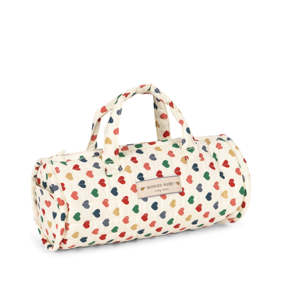KONGES SLØJD Doll Travel Bed, Coeur Coloré