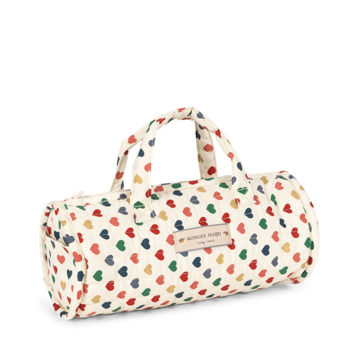 KONGES SLØJD Doll Travel Bed, Coeur Coloré