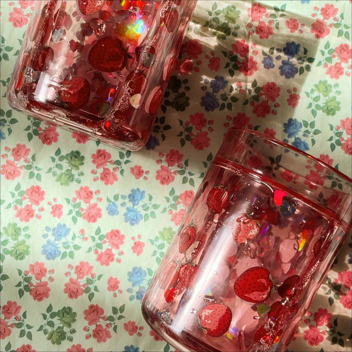 KONGES SLØJD Kids Glitter Cups, Fragola (Set of 2)