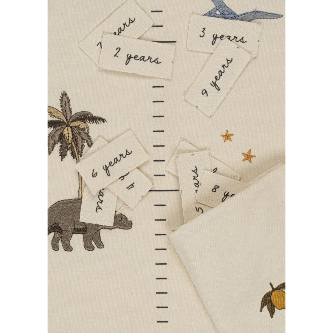 KONGES SLØJD How Tall Am I Now Kids Measuring Chart Dino, Seed Pearl