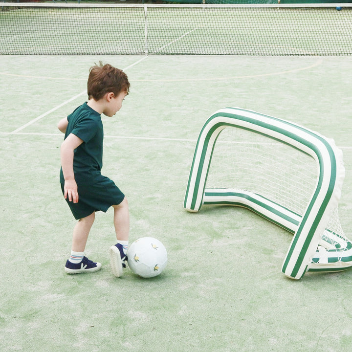KONGES SLØJD Inflatable Goal With Ball, Green Stripe