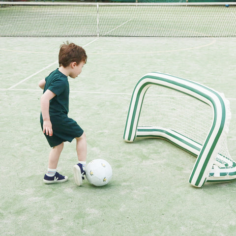 KONGES SLØJD Inflatable Goal With Ball, Green Stripe