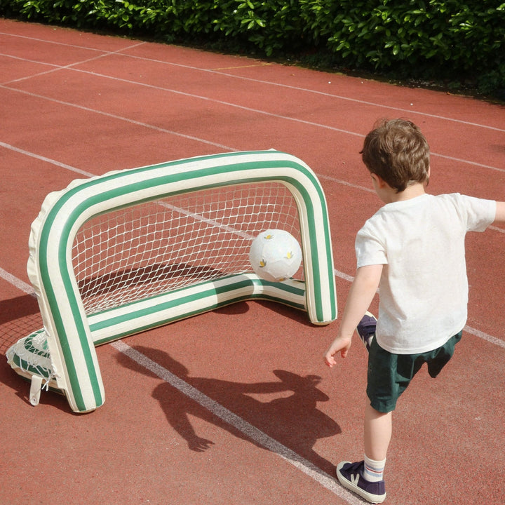 KONGES SLØJD Inflatable Goal With Ball, Green Stripe