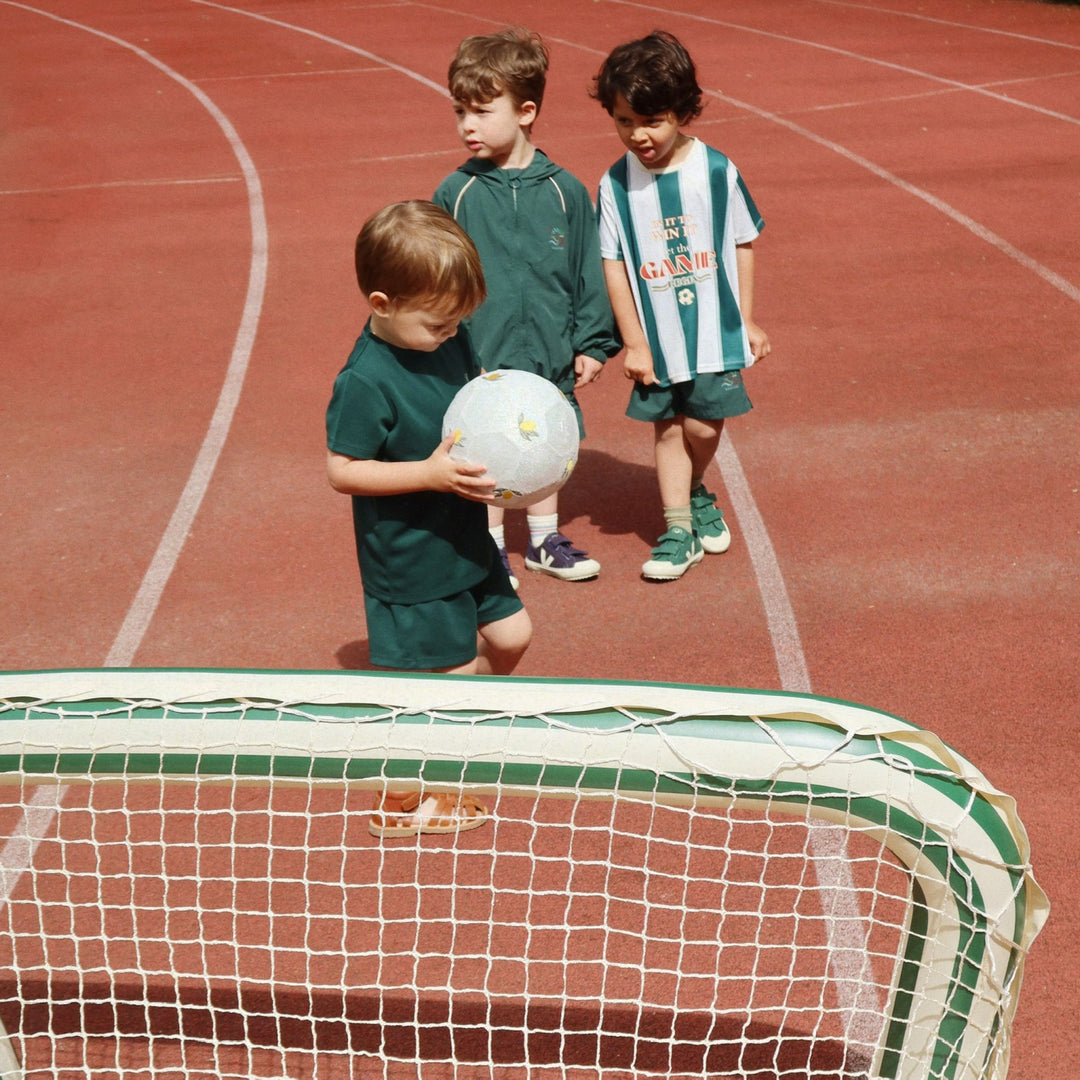 KONGES SLØJD Inflatable Goal With Ball, Green Stripe