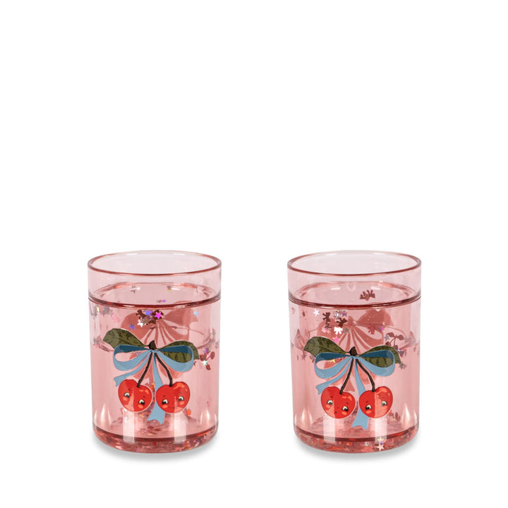 KONGES SLØJD Kids Glitter Cups, Cherry Bow (Set of 2)