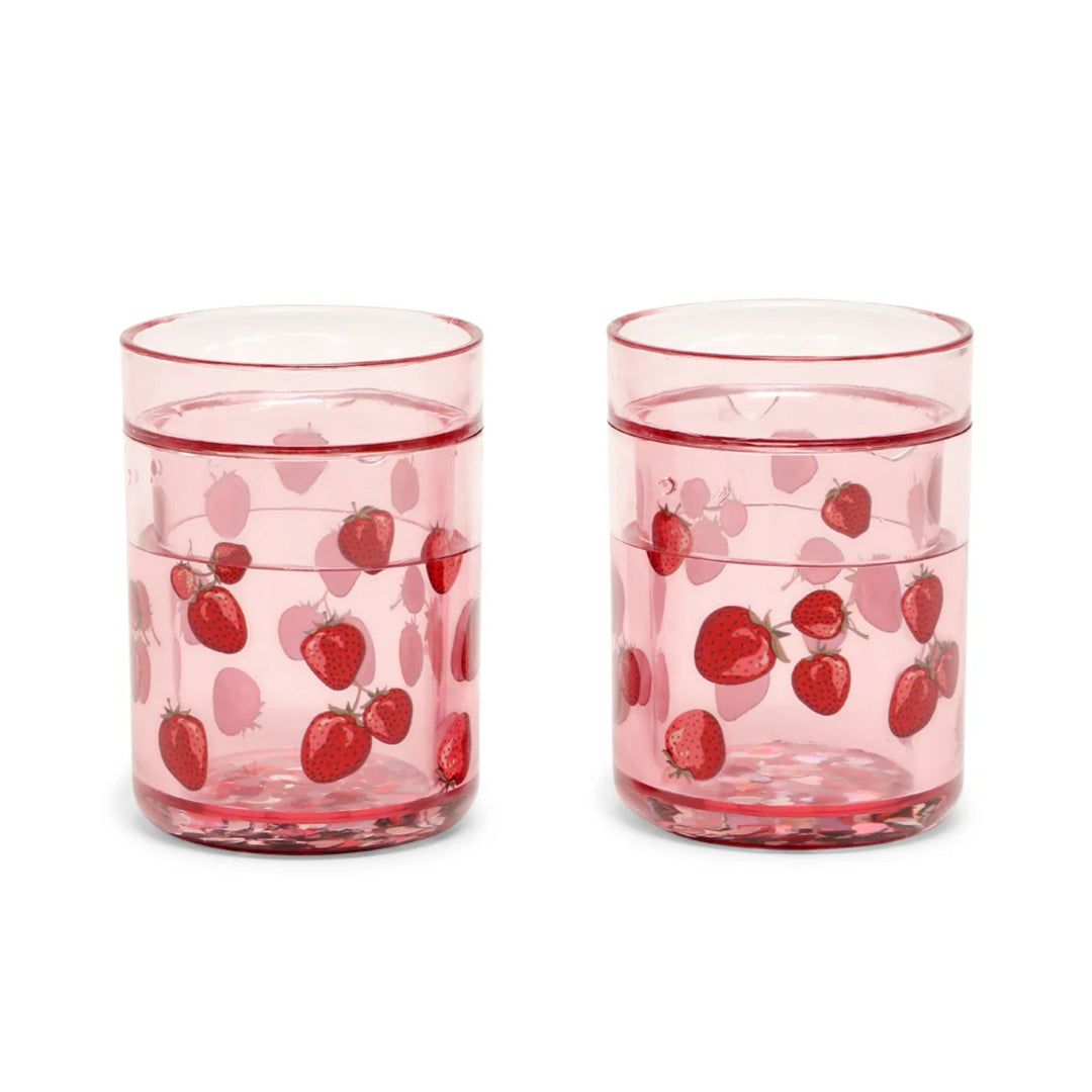 KONGES SLØJD Kids Glitter Cups, Fragola (Set of 2)