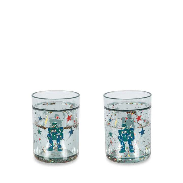 KONGES SLØJD Kids Glitter Cups, Hero Robot (Set of 2)