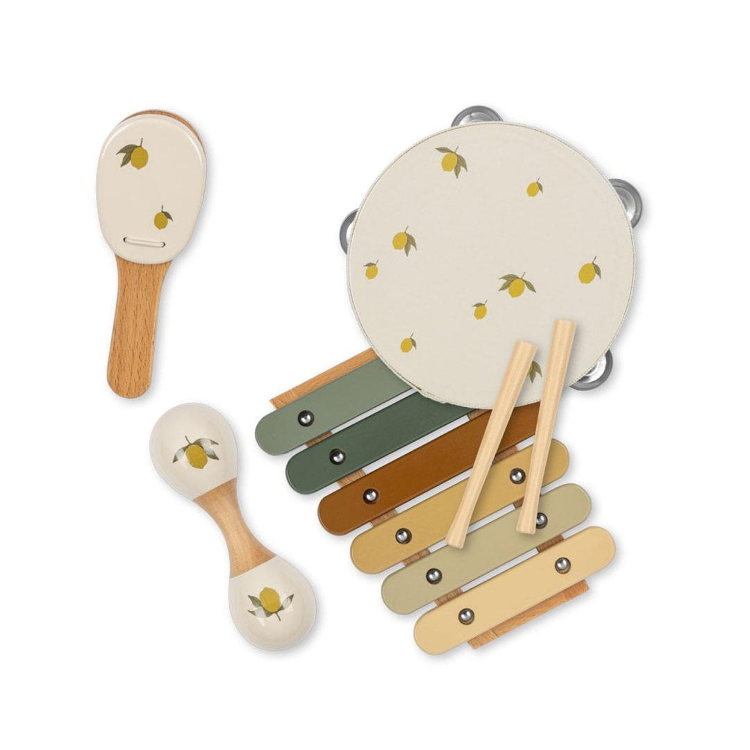 KONGES SLØJD Kids Music Set Toy, FSC, Lemon
