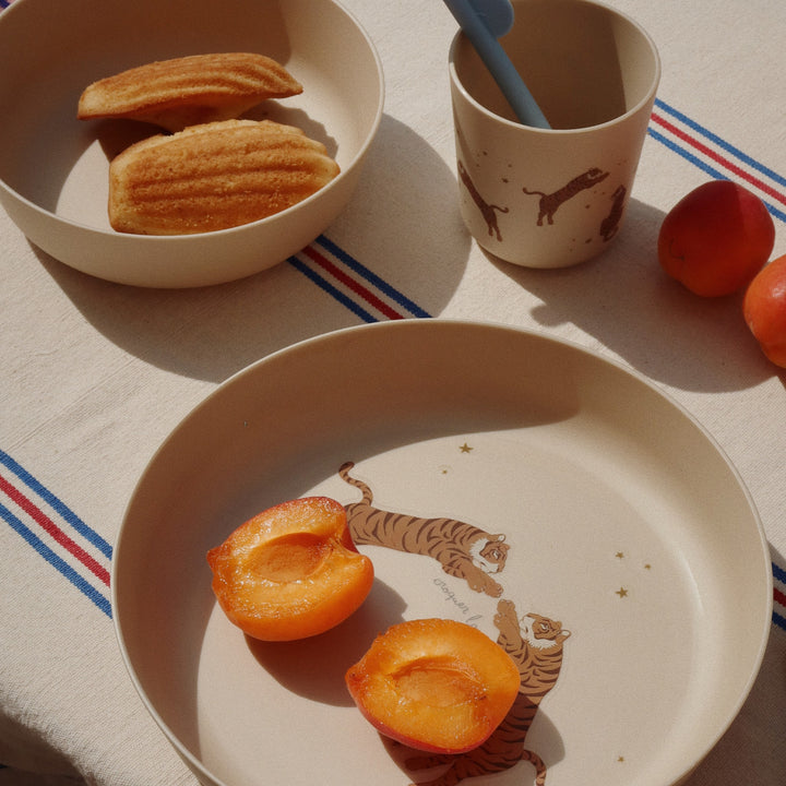 KONGES SLØJD Kids Pla Dinner Set, Tiger