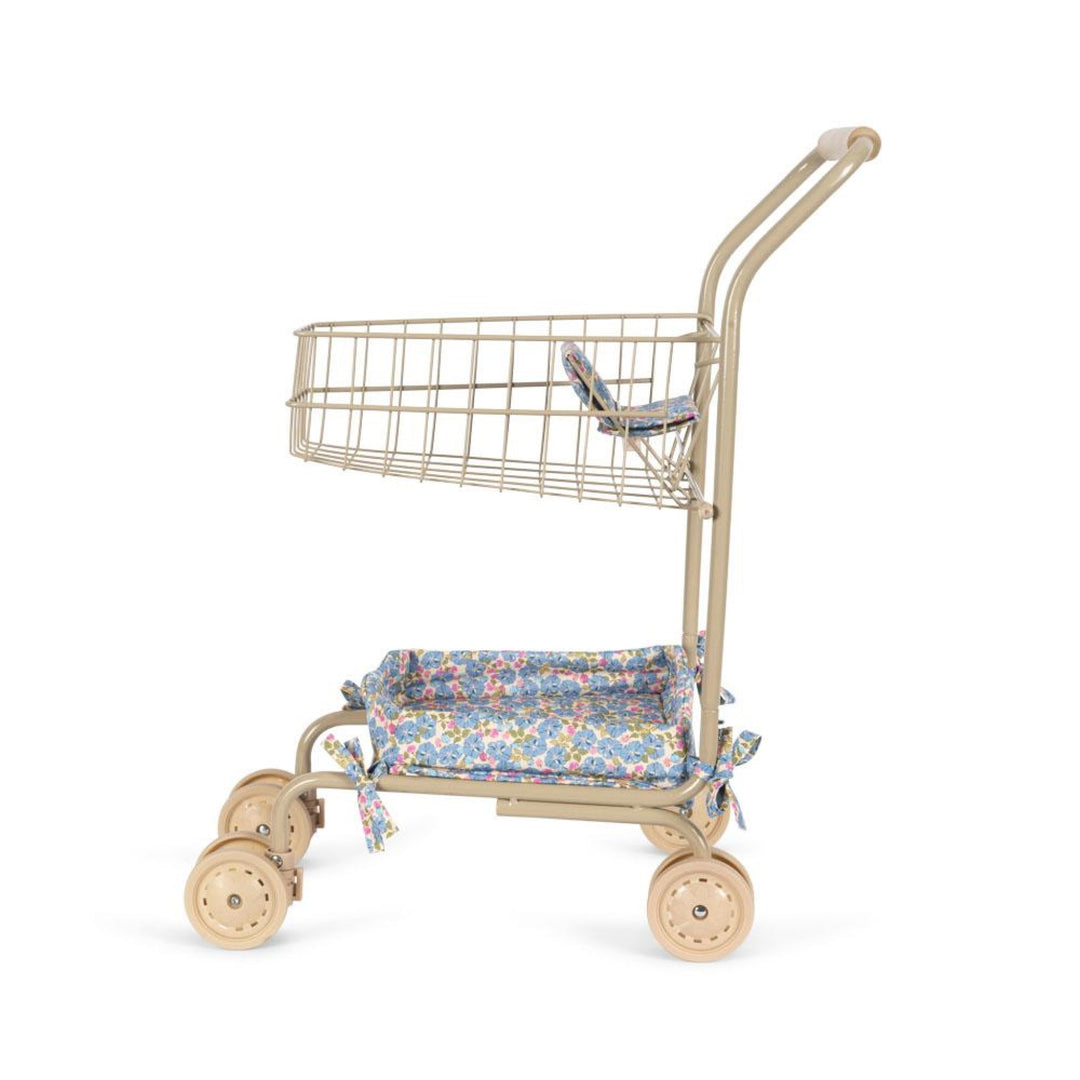 KONGES SLØJD Kids Shopping Cart/Trolley Toy, Fleur Rosier