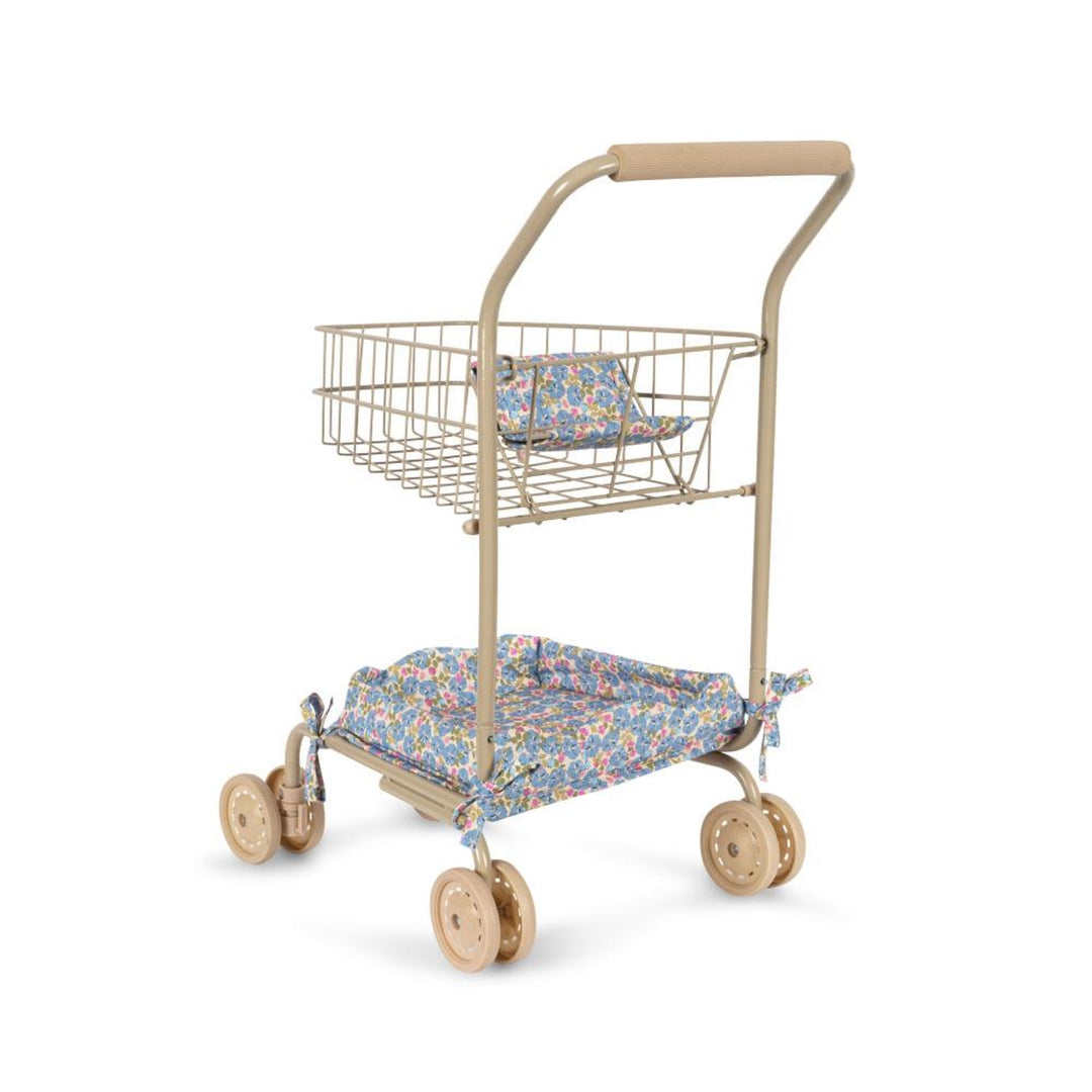 KONGES SLØJD Kids Shopping Cart/Trolley Toy, Fleur Rosier