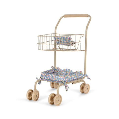 KONGES SLØJD Kids Shopping Cart/Trolley Toy, Fleur Rosier