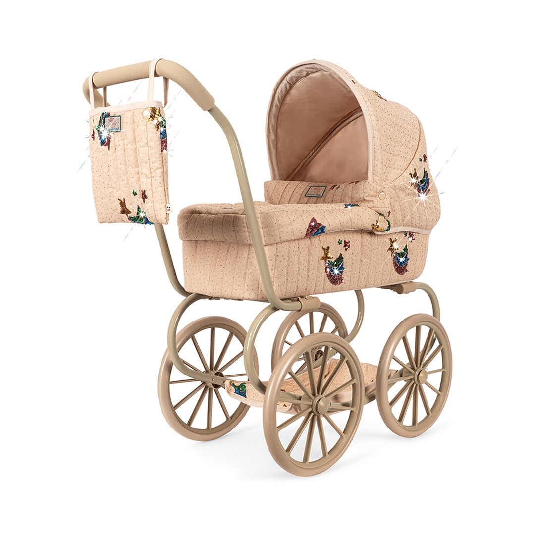 KONGES SLØJD Minnie Tulle Doll Pram, Rainbow Star