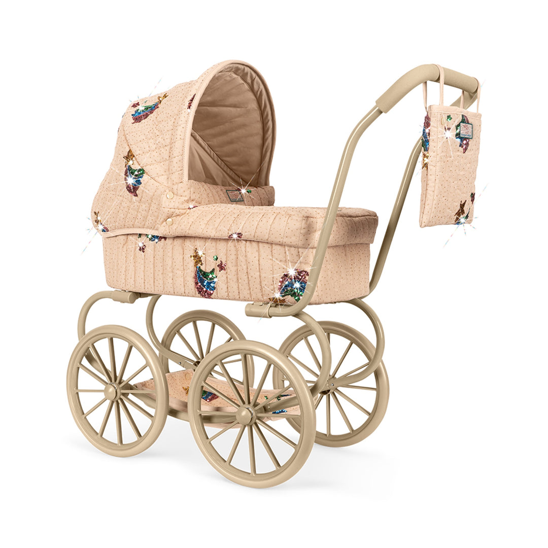 KONGES SLØJD Minnie Tulle Doll Pram, Rainbow Star