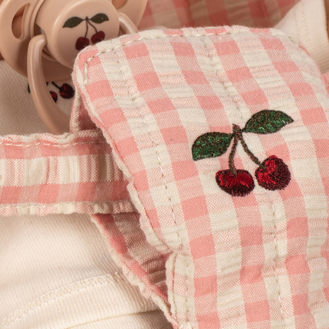KONGES SLØJD Poppy Doll Stroller Set, Pink Check
