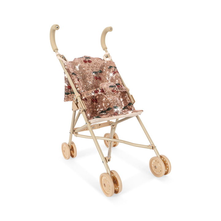 KONGES SLØJD Sparkly Doll Stroller, Cherry Sequin
