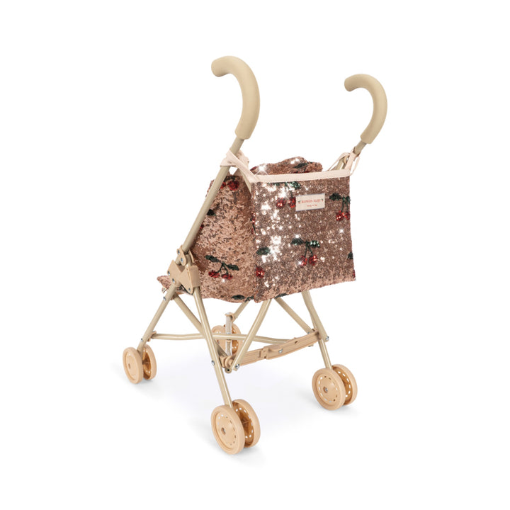 KONGES SLØJD Sparkly Doll Stroller, Cherry Sequin