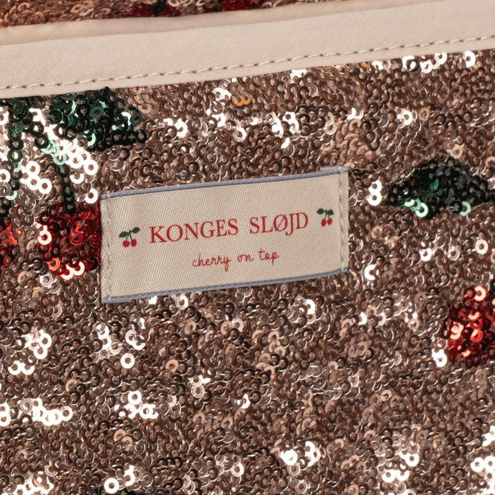 KONGES SLØJD Sparkly Doll Stroller, Cherry Sequin