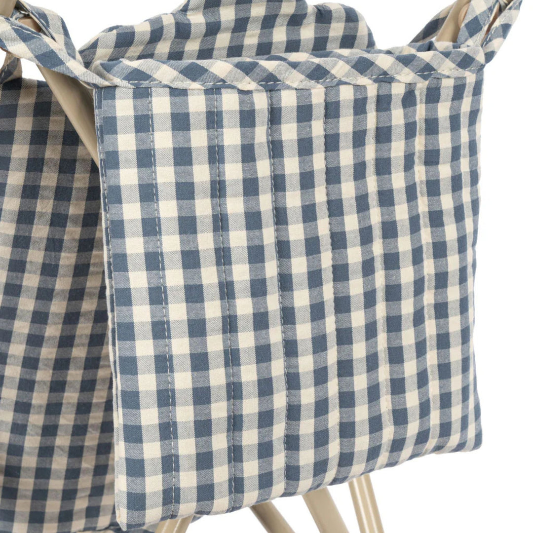 KONGES SLØJD Doll Stroller/Pram Toy Cheeky, Blue Check
