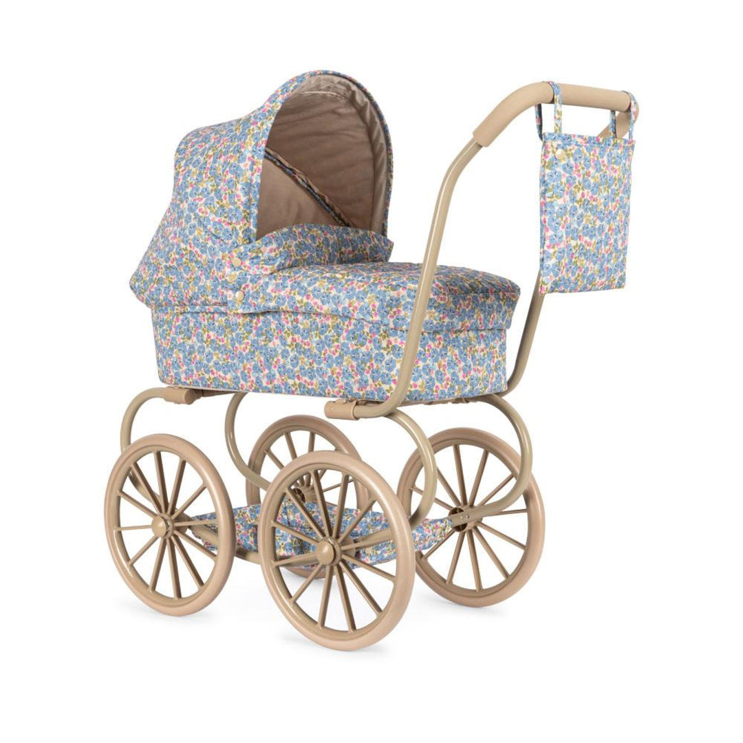 KONGES SLØJD Minnie Doll Pram Toy, Fleur Rosier