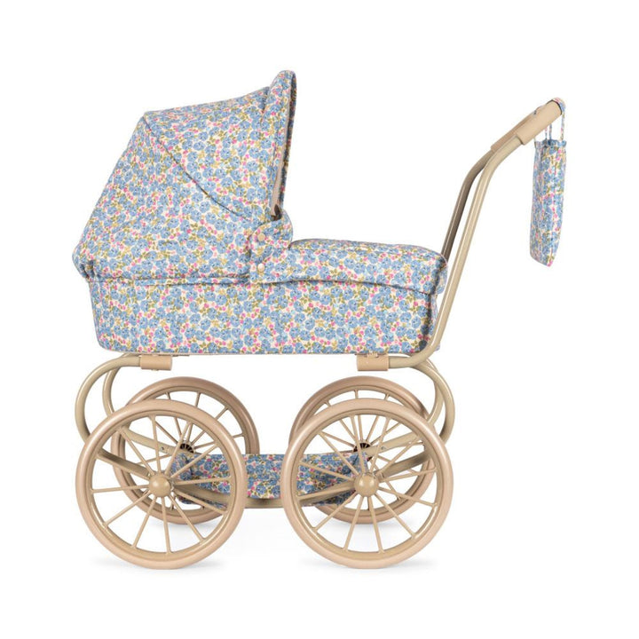 KONGES SLØJD Minnie Doll Pram Toy, Fleur Rosier