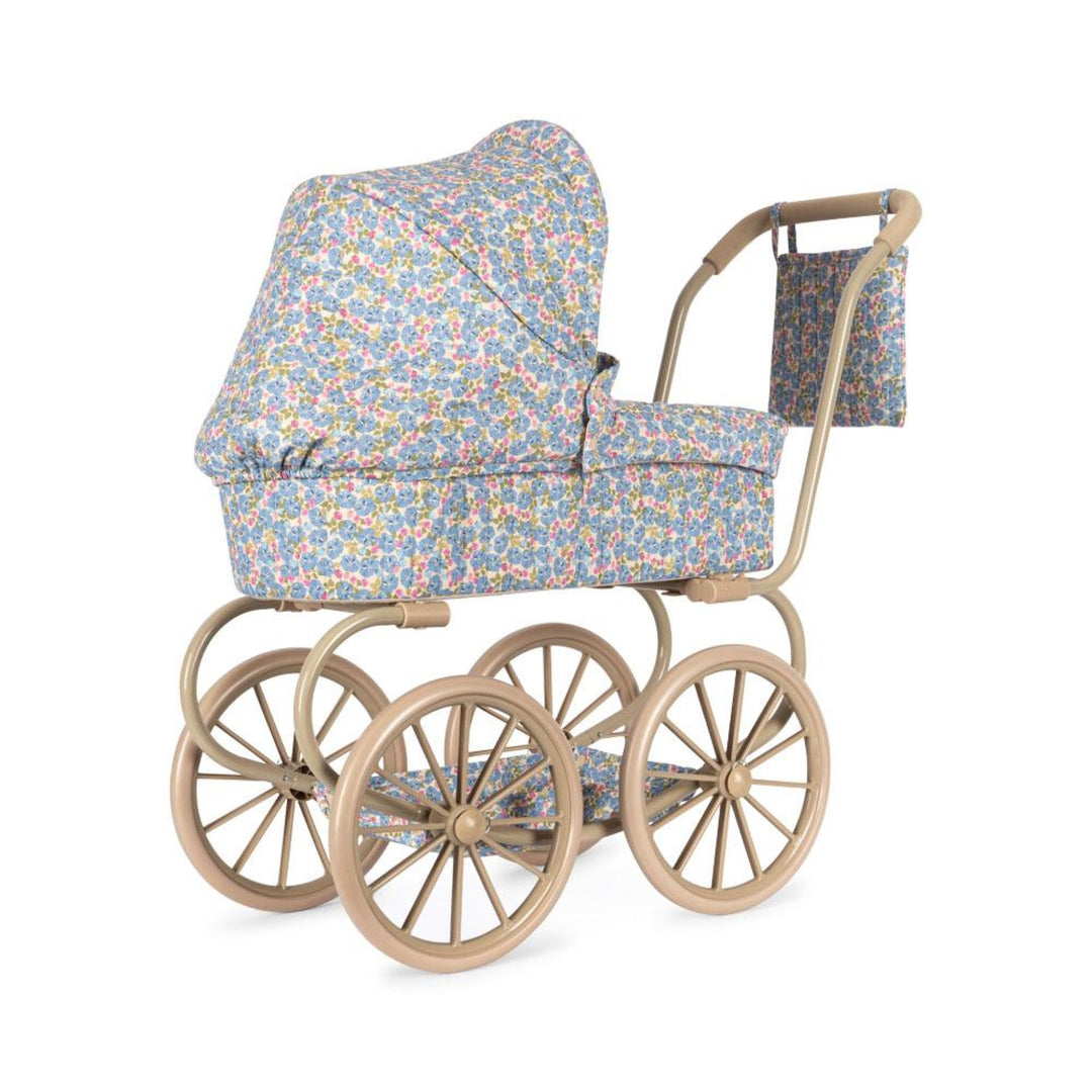 KONGES SLØJD Minnie Doll Pram Toy, Fleur Rosier
