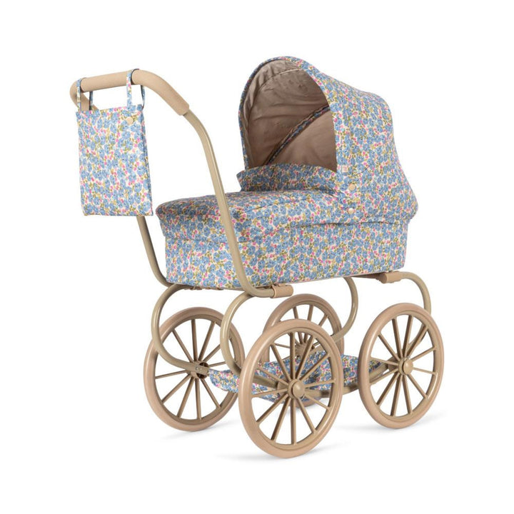 KONGES SLØJD Minnie Doll Pram Toy, Fleur Rosier
