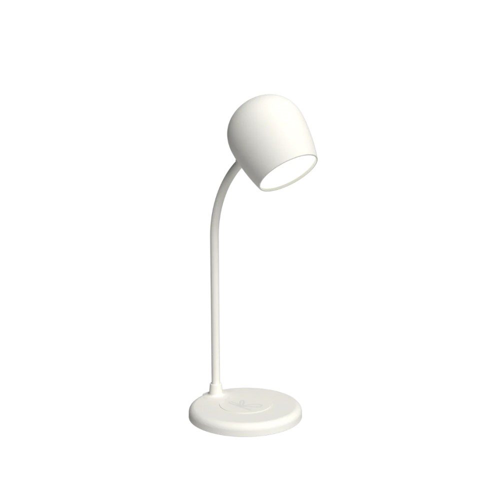 KREAFUNK Ellie Lamp w/ Speaker & Wireless Charger, White